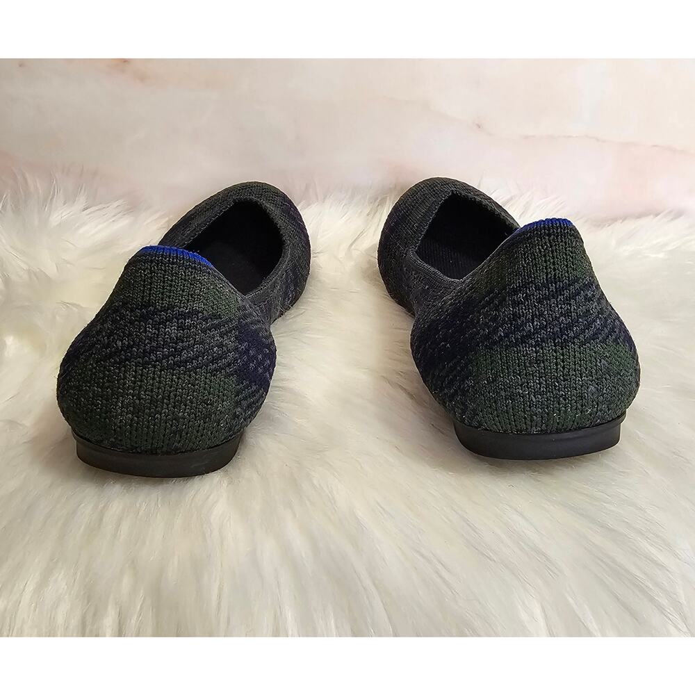 EUC Rothy's Women's Limited Edition The Flat Forest Tartan Round Toe Shoes 9 - Picture 5 of 9